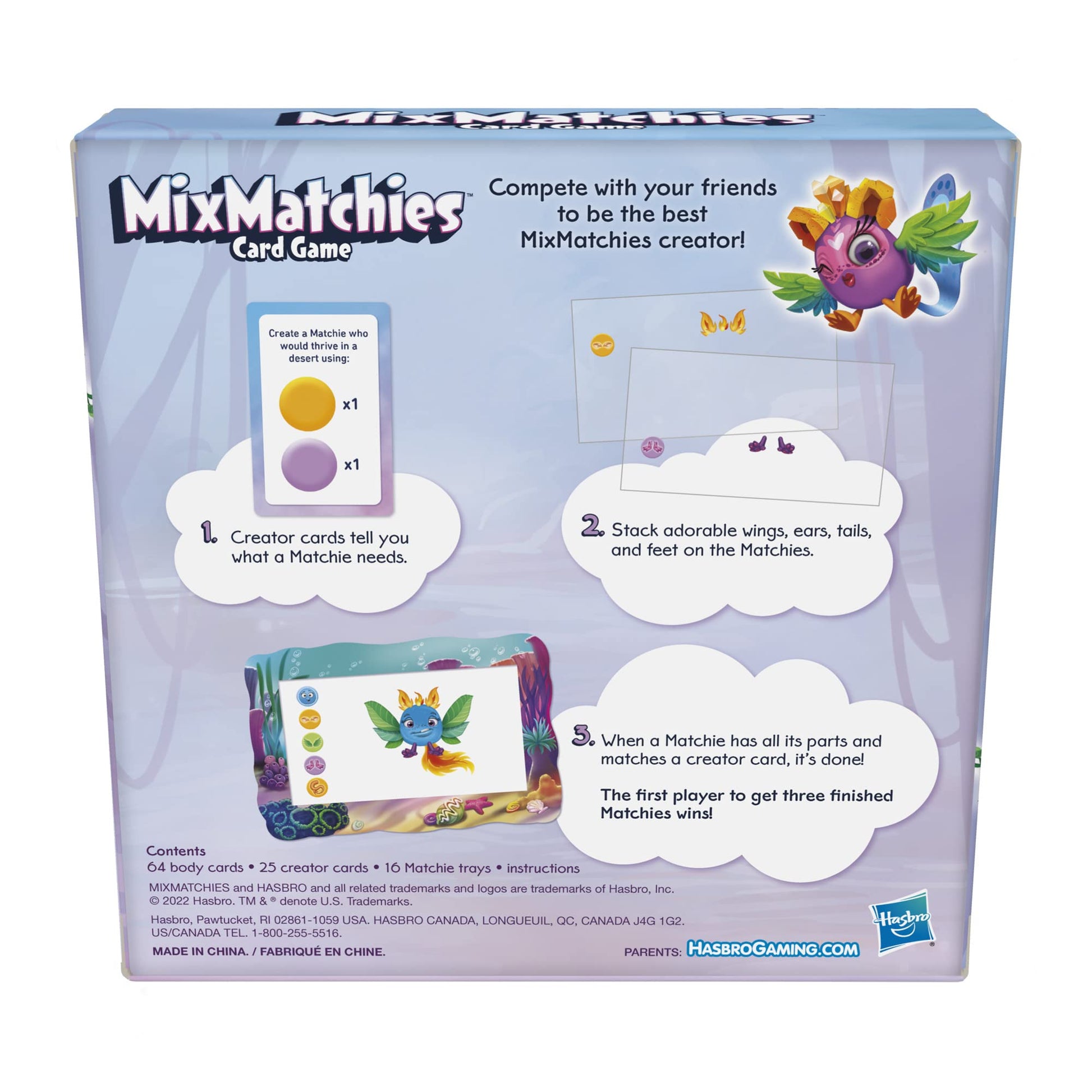 Hasbro Gaming MixMatchies Card Game, Kids Game, Family Game for Ages 8 and Up, 2 to 6 Players