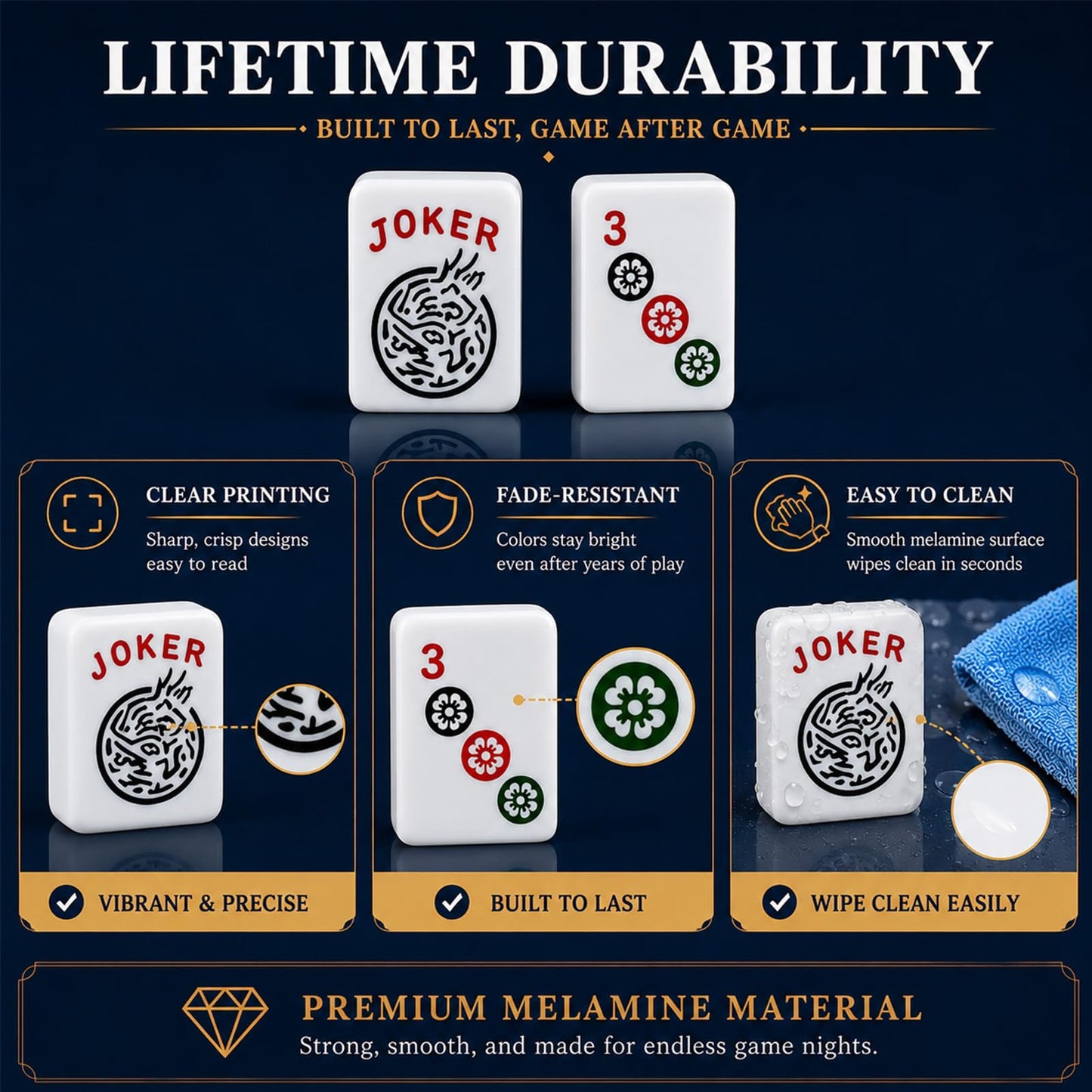 ASONA American Mahjong Tiles Set with Racks