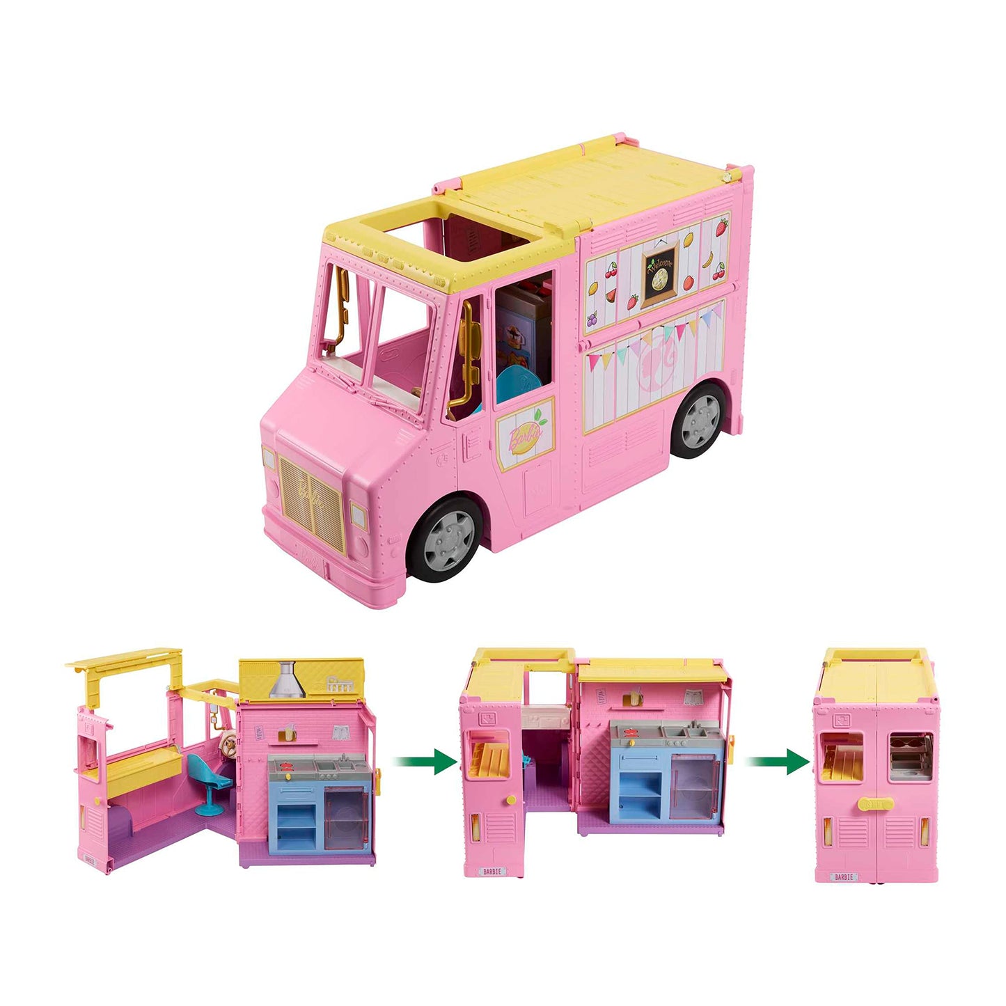 Barbie® Sets, Lemonade Truck Playset with 25 Pieces