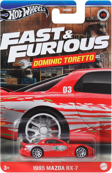 Hot Wheels 1995 Mazda RX 7, Fast & Furious 1/5 [red]