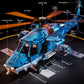 Powered Military Helicopter Building Blocks Set - 1521PCS Army Aircraft Bricks Model with Motor-Driven Rotors, Power Module & Mechanical Gear System