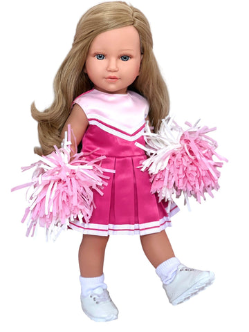18 Inch Doll Clothes- Pink Cheerleader Outfit Fits 18 Inch Fashion Girl Dolls