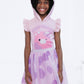 Squishmallows Patty the Cow Big Girls Scuba Cosplay Hooded Tulle Tutu Dress Pink 14-16