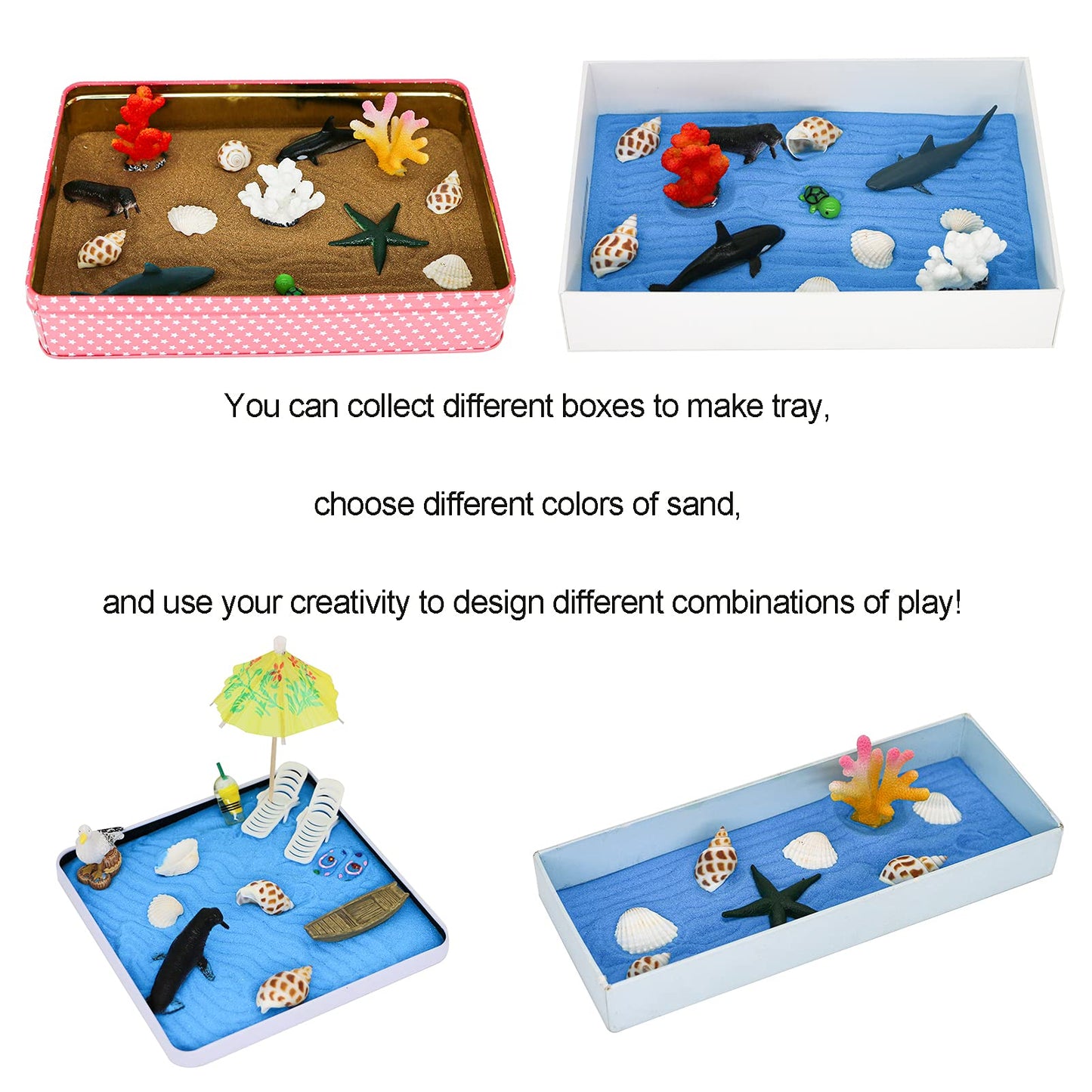 Beach Zen Garden Accessories Kit - Desktop Beach Fairy Garden Kit Sandbox Decor Tools Bamboo Rake Ornament Decoration Office Stress Relief Toys