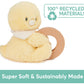 GUND Baby Sustainable Duckling Ring Rattle, Stuffed Animal Plush Made from 100% Recycled Plush Materials, Wooden Rattle for Babies and Newborns,