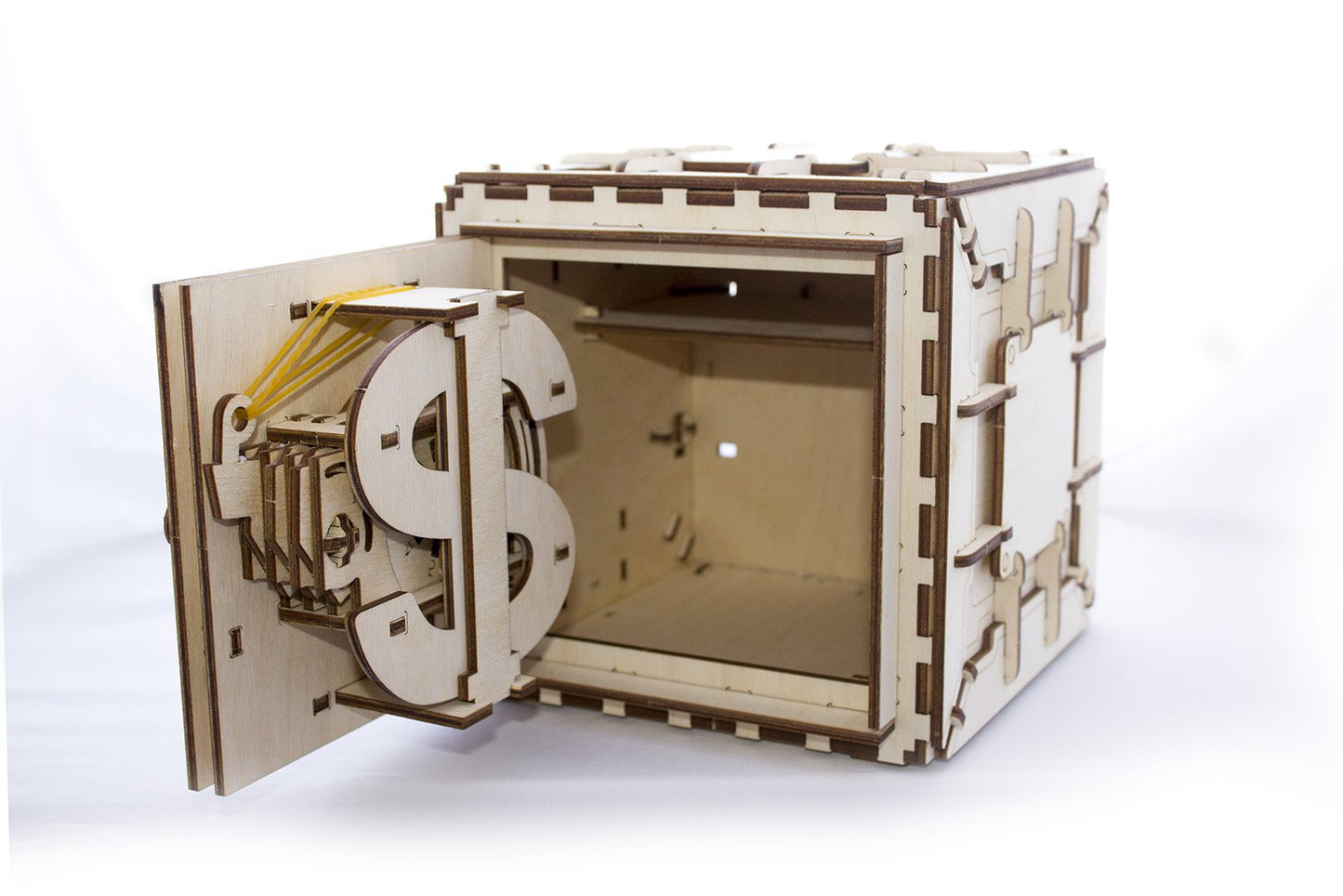 UGEARS Model Safe Kit 3D Wooden Puzzles for Adults - Wooden Model Kits for Adults - Mechanical Safe Puzzle Box, 3D Puzzles for Adult, DIY Wooden