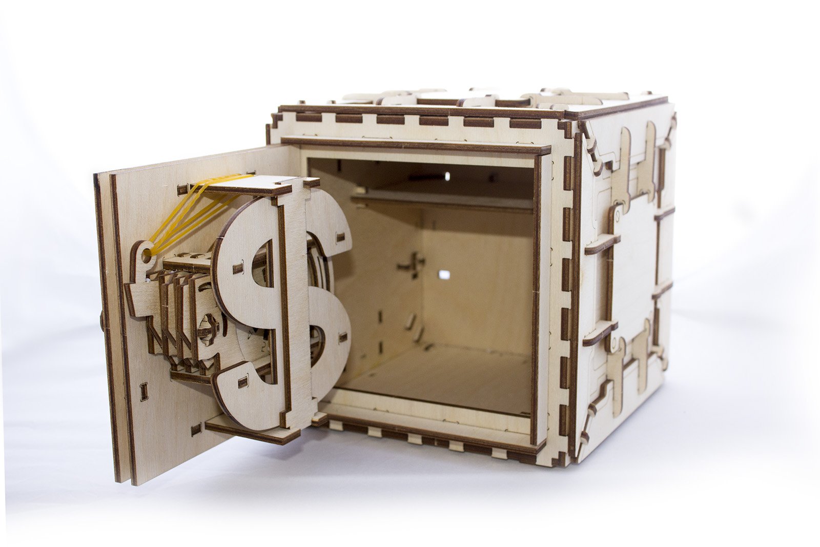 UGEARS Model Safe Kit 3D Wooden Puzzles for Adults - Wooden Model Kits for Adults - Mechanical Safe Puzzle Box, 3D Puzzles for Adult, DIY Wooden