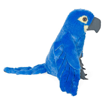 Wild Republic Hyacinth Macaw Plush, Stuffed Animal, Plush Toy, Gifts for Kids, Cuddlekins 12 Inches, Blue