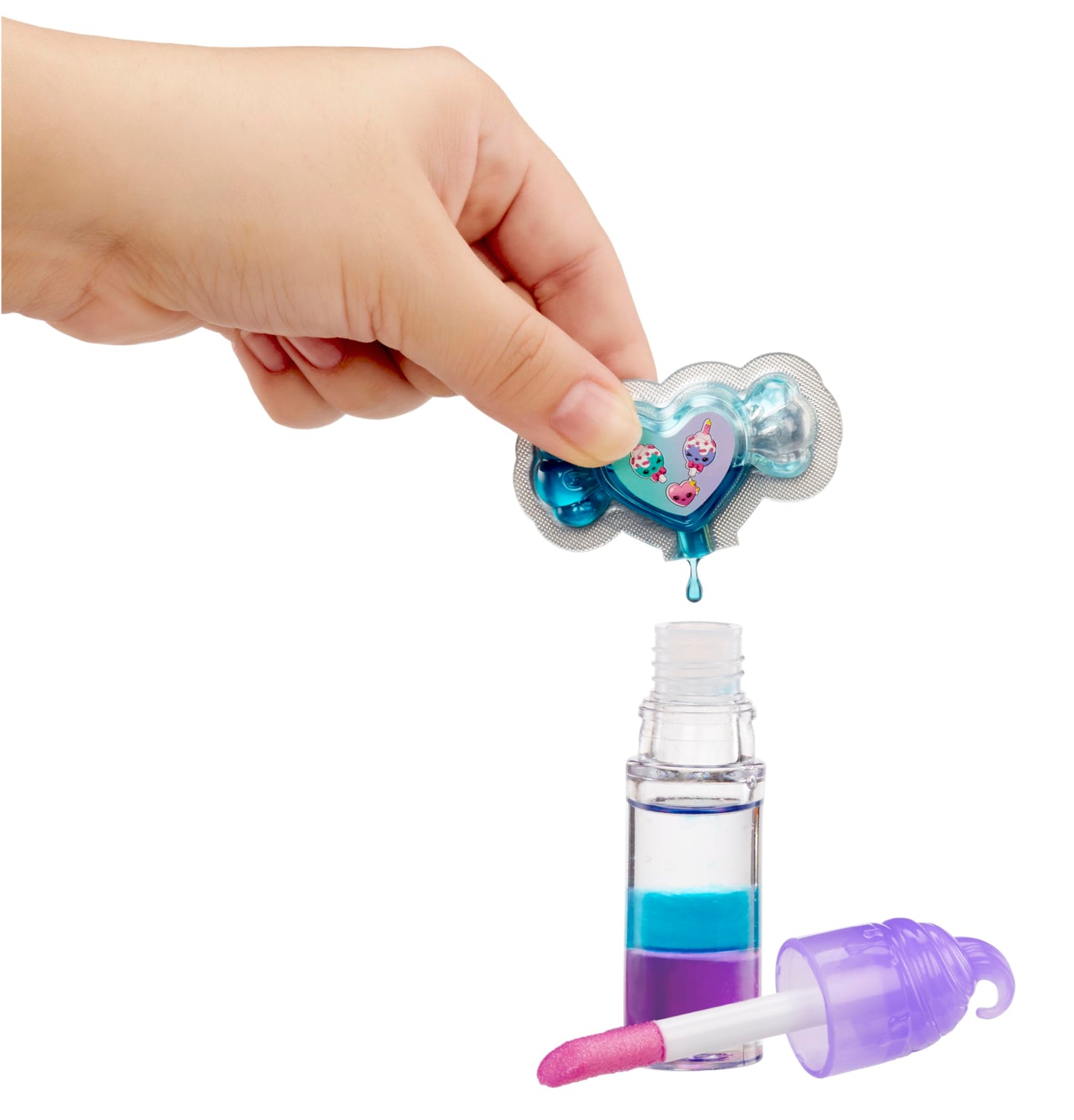 Yummiland Lip Gloss Doll: Mystery Color Change - Carly Cakepop Includes DIY Lip Gloss + Removable Keychain, Cosmetic Play, Collectible, Ages 4+