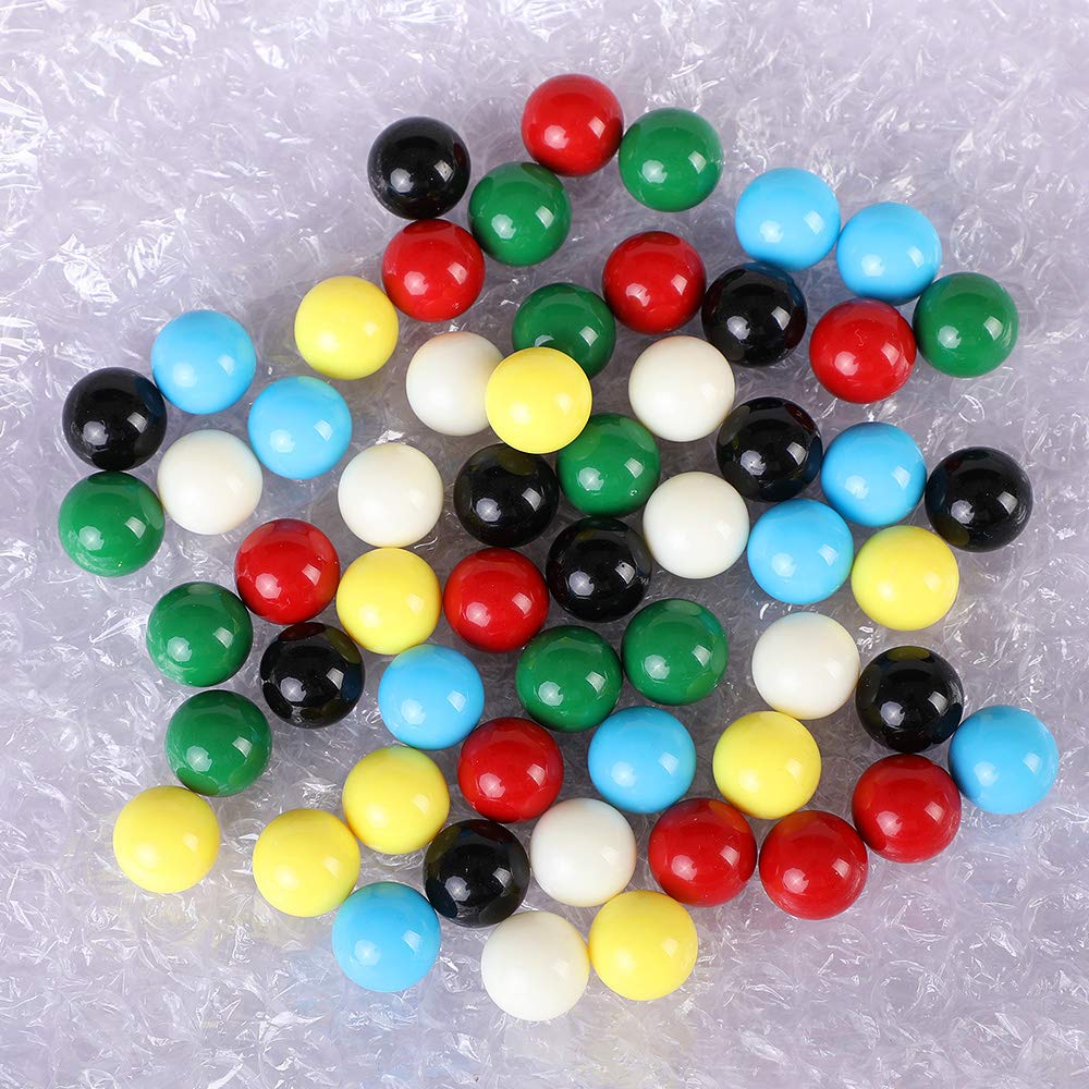 Laviesto Game Replacement Marbles Balls,60pcs 9/16inch Acrylic Balls for Chinese Checkers,Aggravation Game,Marble Run,Marble Games(6 Colors)