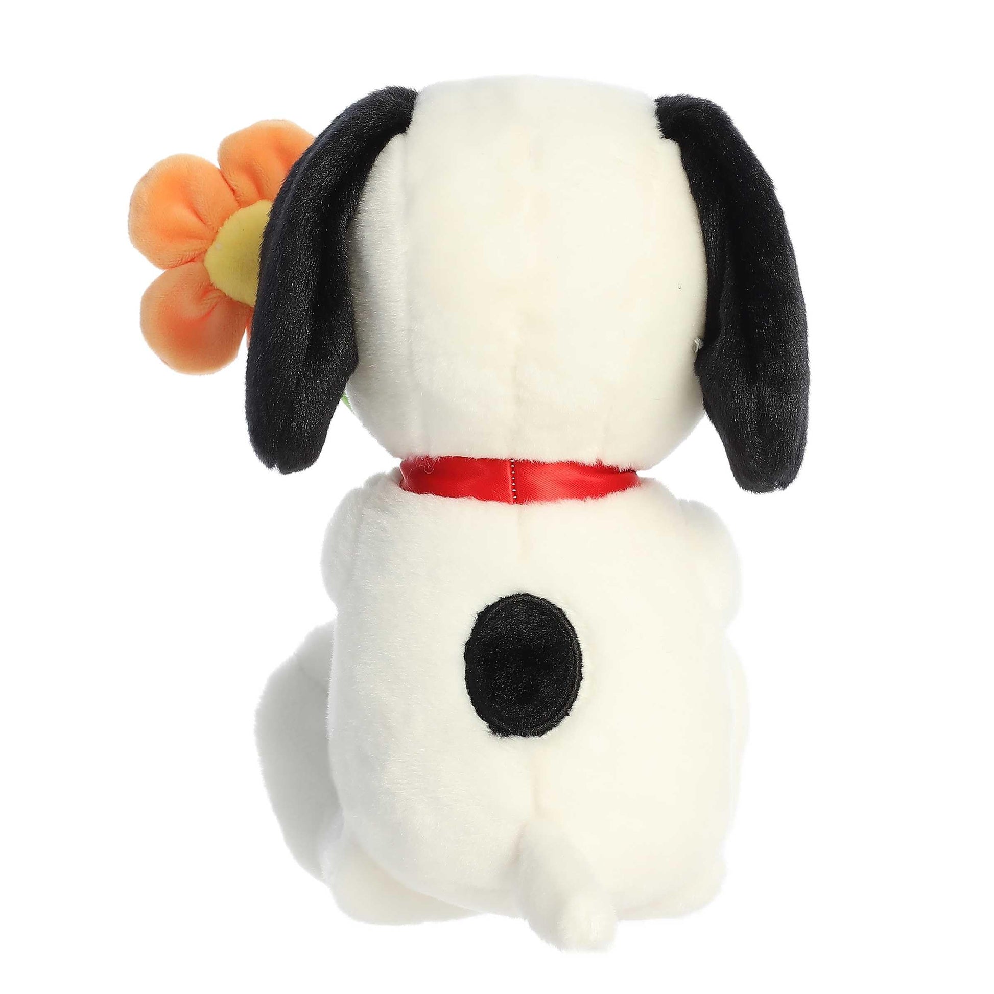 Aurora Peanuts Snoopy Stuffed Animal, 11 Inch Classic Snoopy Plush Holding Flower, Soft Cuddle Companion Character Toy and Nostalgic Snoopy Gifts