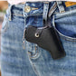 Mini Rubber Band Gun Metal Folding Gun Keychain with 100 Rubber Bands Made Entirely of zinc-Iron Alloy Material Sturdy and Durable (Black Leather