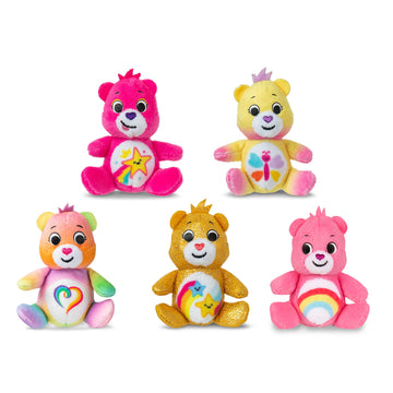 Micro Teenies - Care Bears 3" Micro Plush 5-Pack Treasure Box - Collectible Miniature Plush Figure, Suffed Animal, Toy Mini Soft Figure for Kids Ages