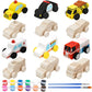 WANTKA 12 Pieces Unfinished Wooden Cars Wood DIY Car Toys Wood Crafts Painting Crafts Kit for Student Easy Woodworking Set Family Activities Arts