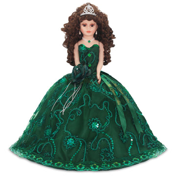 18” Quinceañera Last Doll with Umbrella Dress Stand - Última Muñeca Mis Quince Años Keepsake, Traditional Hispanic mis 15 Doll, Ceremony & Table