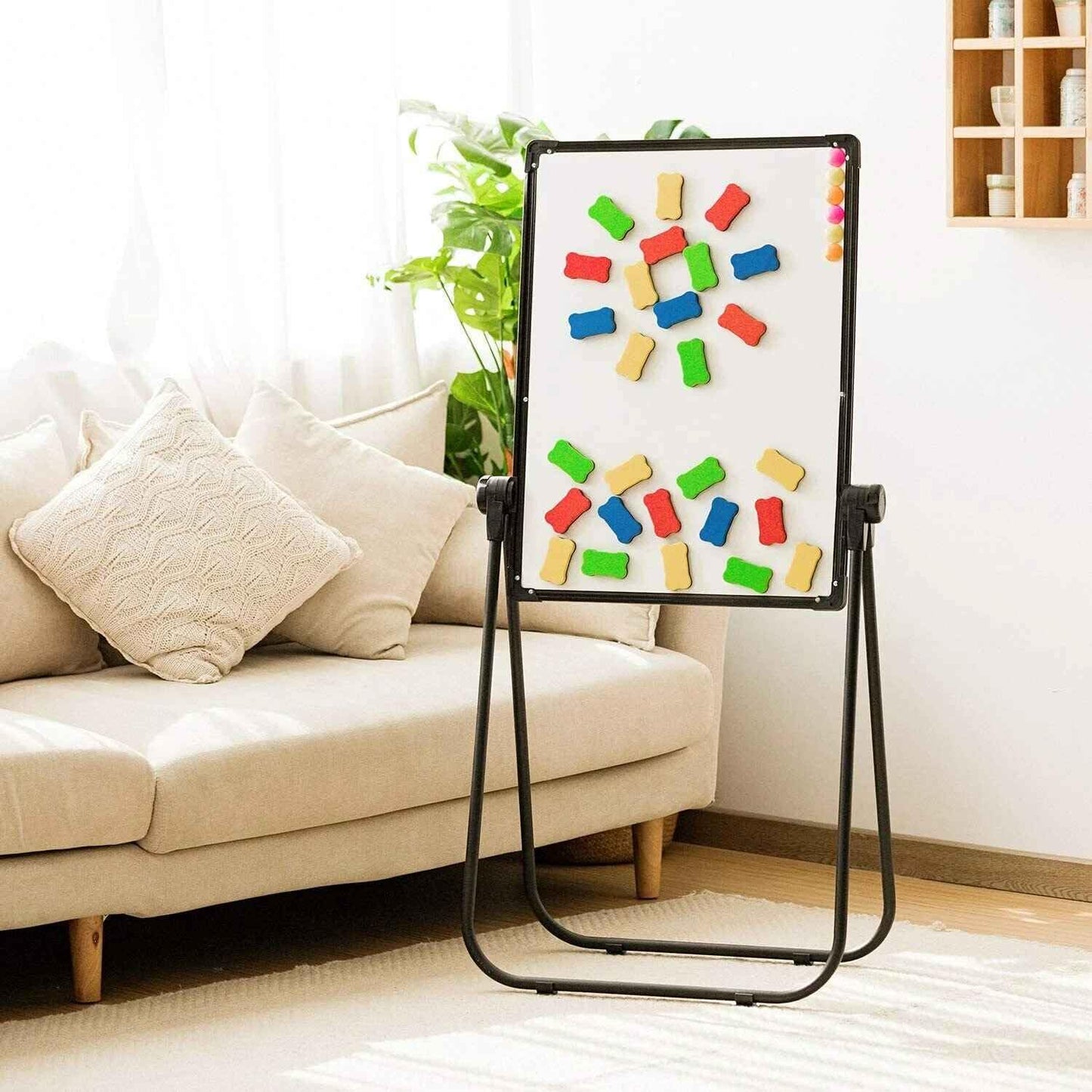 4PCS Dry Eraser Whiteboard Magnetic Erasers Mini Dry Board Erase for Teacher Home Kids Student Classroom