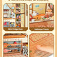 DIY Dollhouse Miniature House Kit 1:20 Scale Kictchen with LED Light, Tiny House Building Kit 3D Wooden Puzzle Crafts for Adults Home Decor Gift