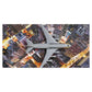 Matchbox Collectible Die-Cast Metal Sky Busters MBX 6-2 Airliner Airplane - HVM39 ~ Silver Passenger Euro Airline Jet Airplane ~ Includes Playmat