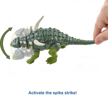 Mattel Jurassic World Fierce Force Dinosaur Action Figure, Sauropelta Dino Toy with Movable Joints, Realistic Sculpting & Single-Strike Motion
