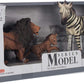 Class Collections Father Lion Baby Lion and Zebra Animal Figure 5 inch Children's Toy 3 Piece Playset