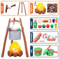 MITCIEN Kids Camping Toys Set with Tent, Camping Toys for Kids, Outdoor for Toddlers Boys Girls Age 3 4 5 6, Include Tent/Campfire/Oil Lamp/Pretend