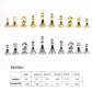 15-Inch Folding Chess Set, Wooden Board with Metal Pieces，Metal Bronze Chess Pieces, Travel Board Game with Extra 2 Queens (Gold and Silver)