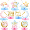 Twinkle Twinkle Little Star Honeycomb Centerpieces, Twinkle Twinkle Little Star Gender Reveal Decorations, Gender Reveal Centerpieces for Table