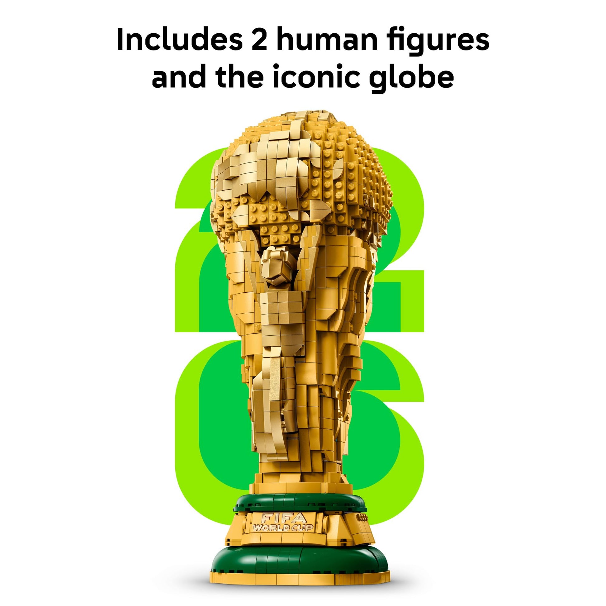 LEGO Editions FIFA World Cup Official Trophy Building Set - Kit for Display in Bedroom, Home Office, Book Shelf - Soccer Fans Collectible - W/World