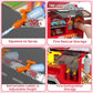 Big Fire Trucks for Toddlers 3 4 5 6 7 with 2PCS Ejecting Race Cars 18-Inch Ladder Lights Sprinkler Pump & Water Shooting Big Emergency Vehicle