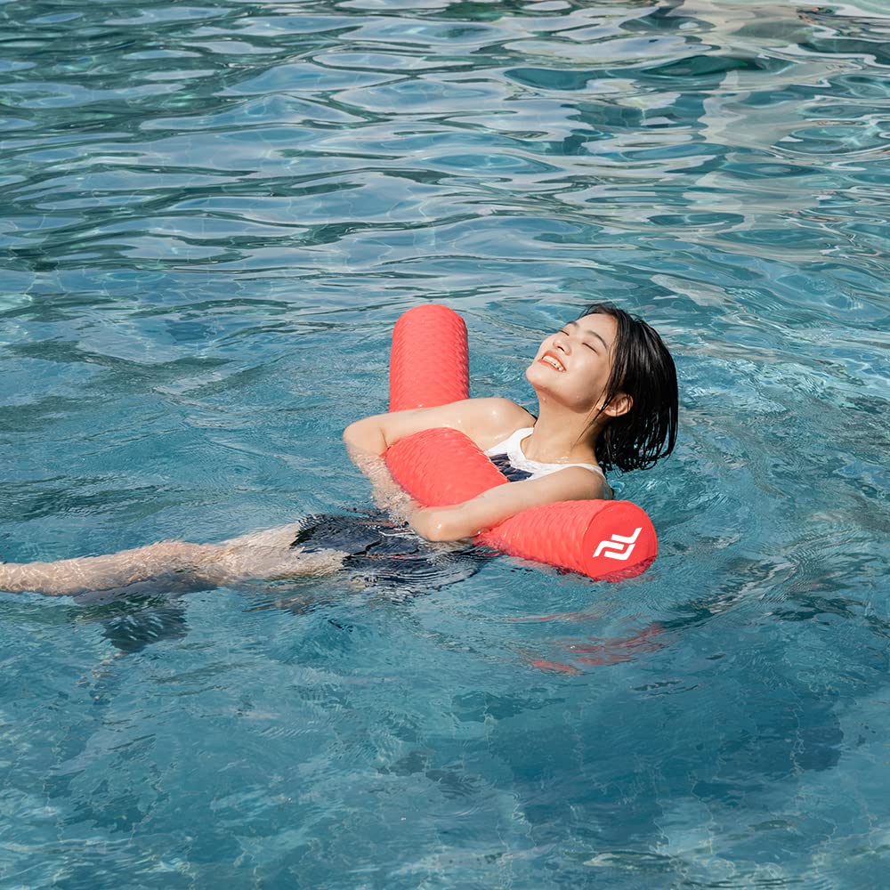 IMMERSA Jumbo Swimming Pool Noodles, Premium Soft Water-Based Vinyl Coating and UV Resistant Foam Noodles for Swimming and Floating, Lake Floats, Pool
