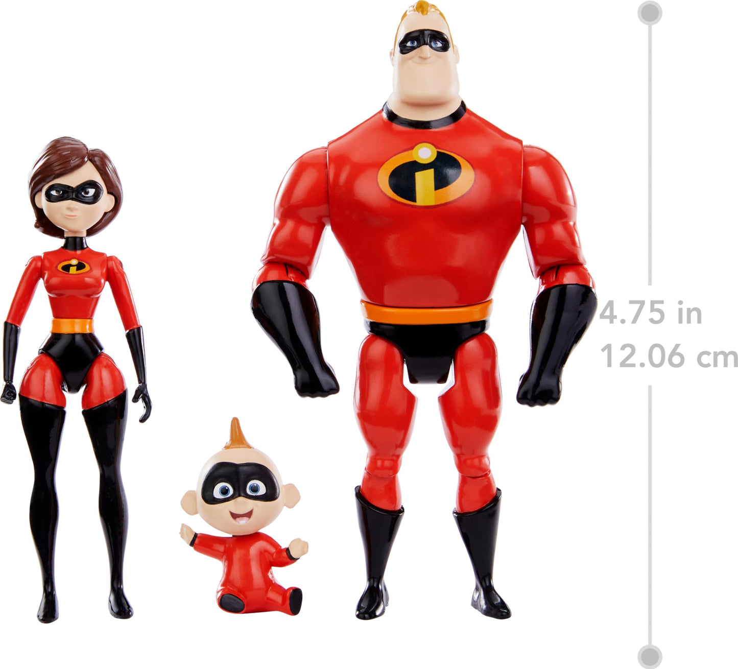 Mattel Disney and Pixar The Incredibles Storyteller Set with 3 Action Figures, Super Family Collectible Toy Pack with Mr Incredible, Elastigirl