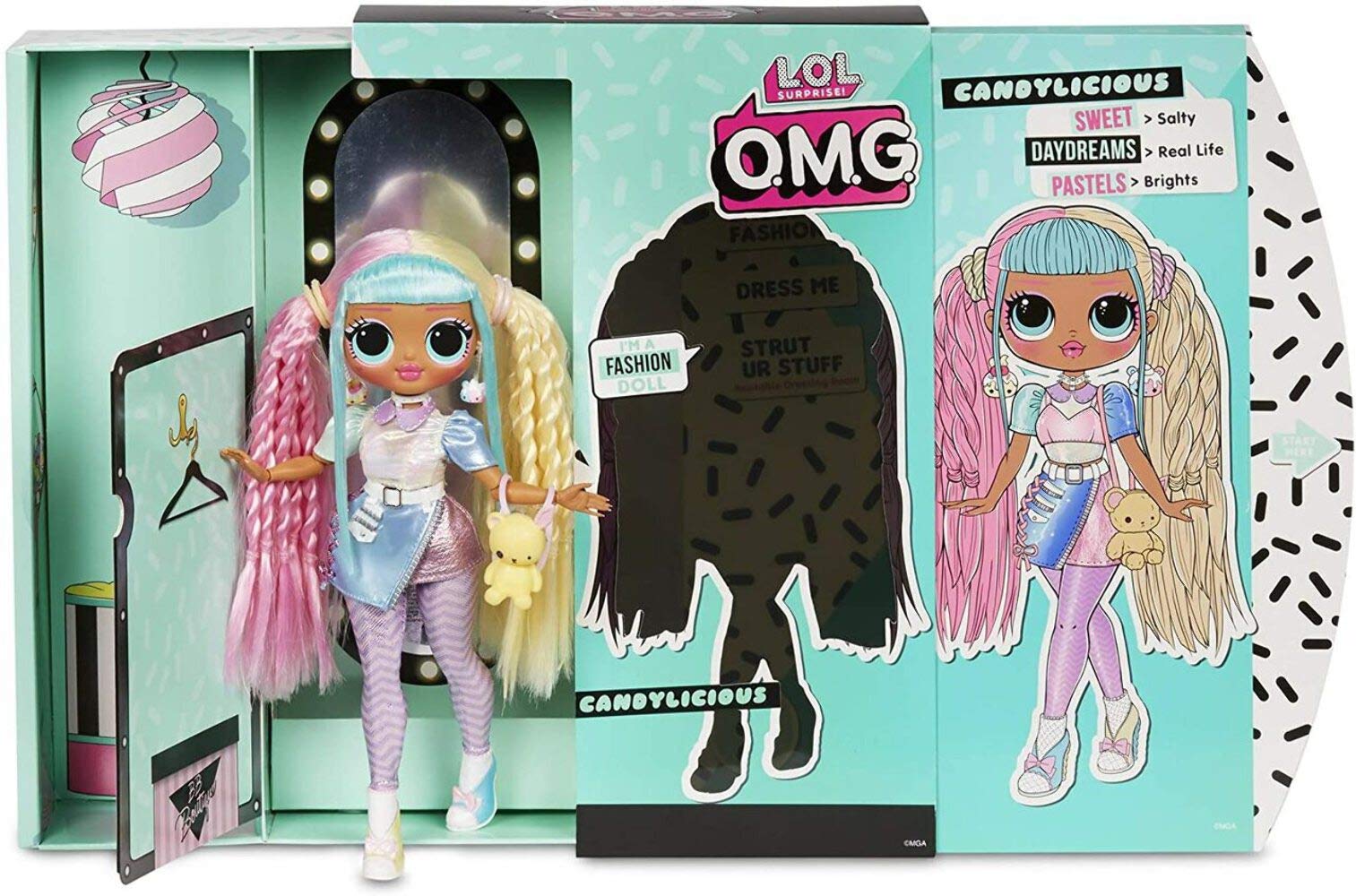 L.O.L. Surprise! O.M.G. Candylicious Fashion Doll with 20 Surprises, Multicolor