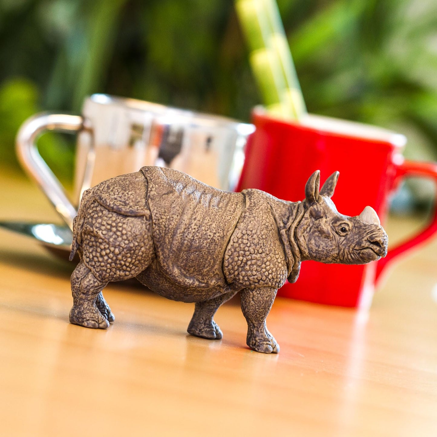 Safari Ltd. Indian Rhino Figurine - Realistic 5" Rhinoceros Figure - Educational Toy for Boys, Girls, and Kids Ages 3+