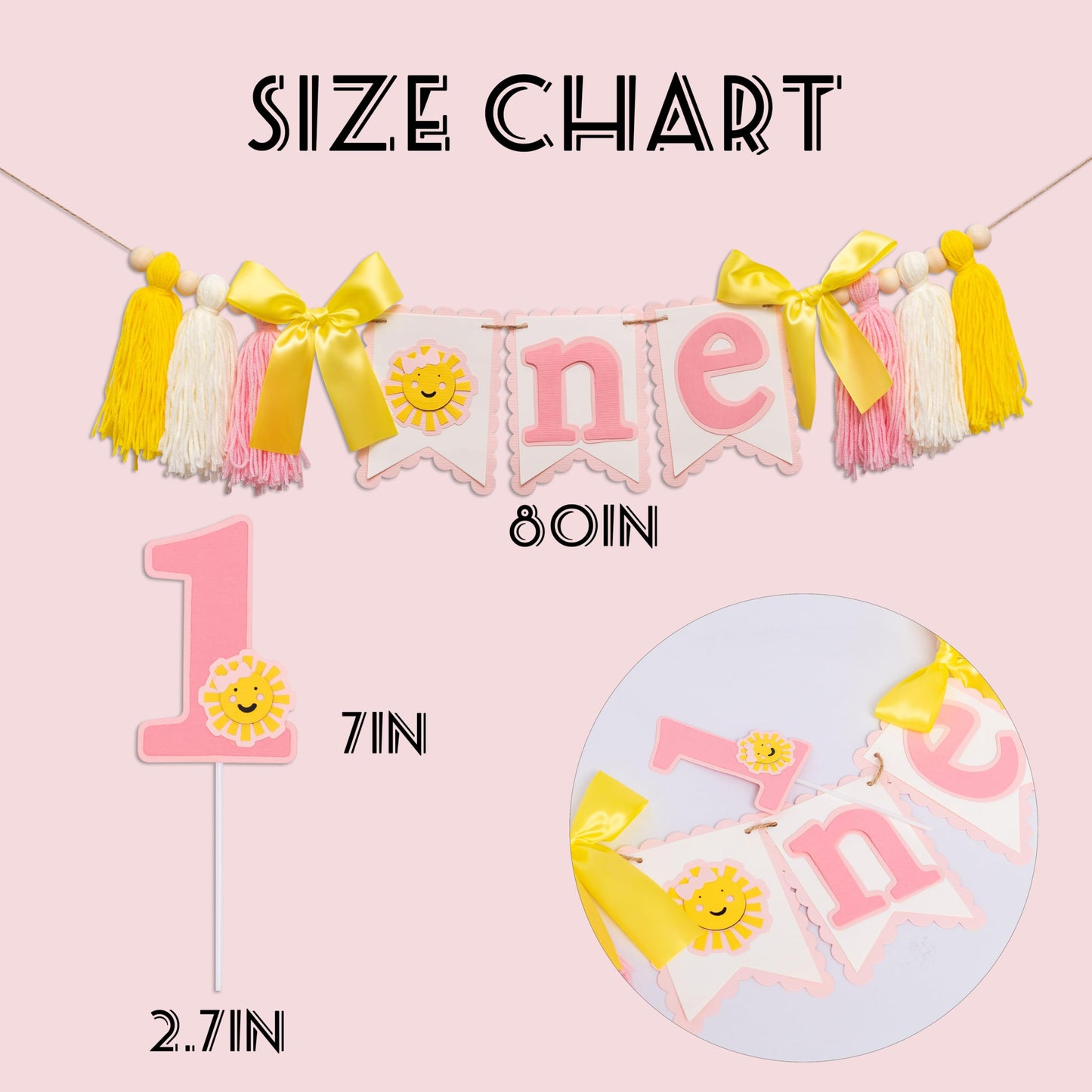 Gostman Sun One Birthday Decoration Set