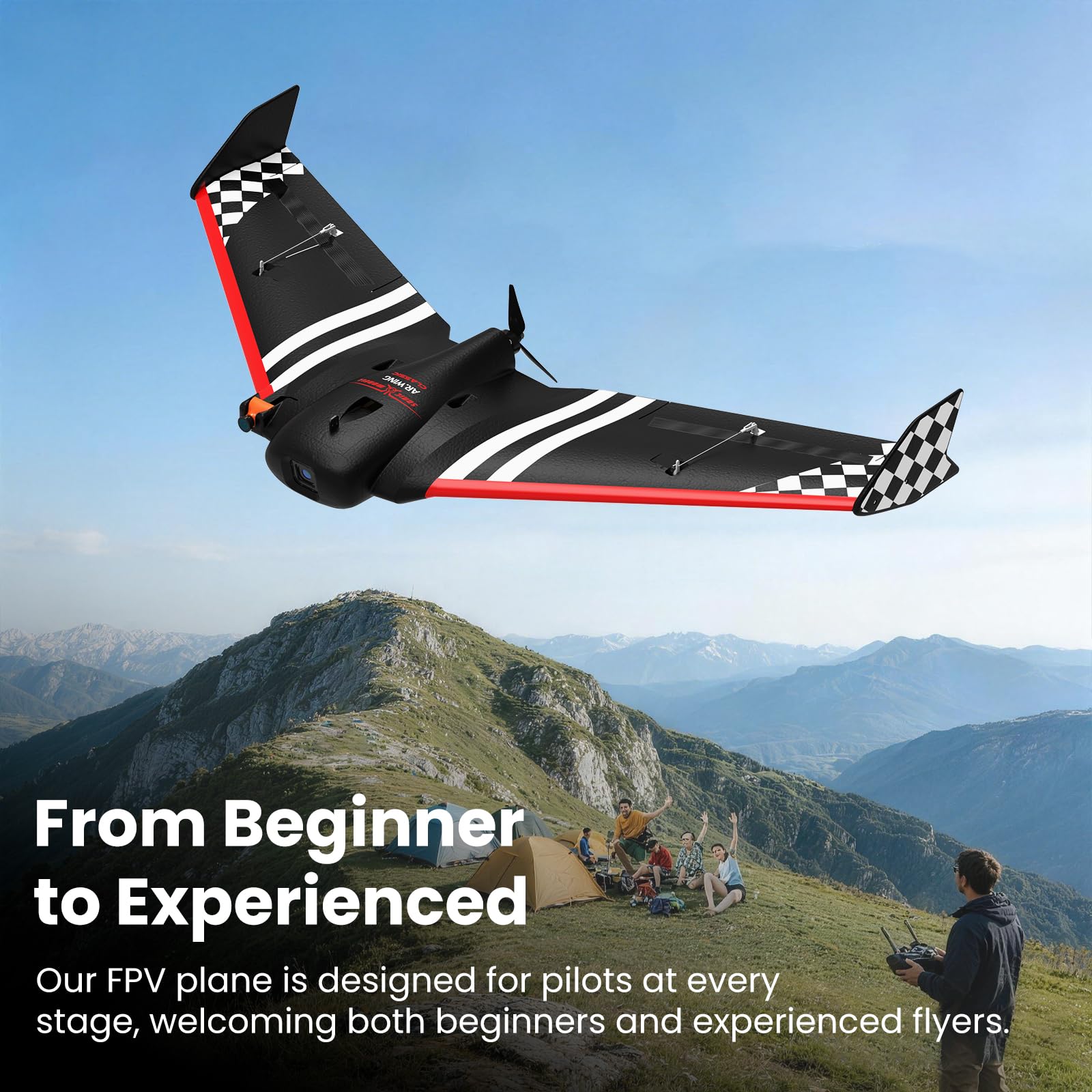Buddy RC Sonic Modell AR Wing Classic RC Airplane, FPV Plane RC Airplane for Adults with 900MM Wingspan, Easy Controlled RC Plane For The Skilled (PNP
