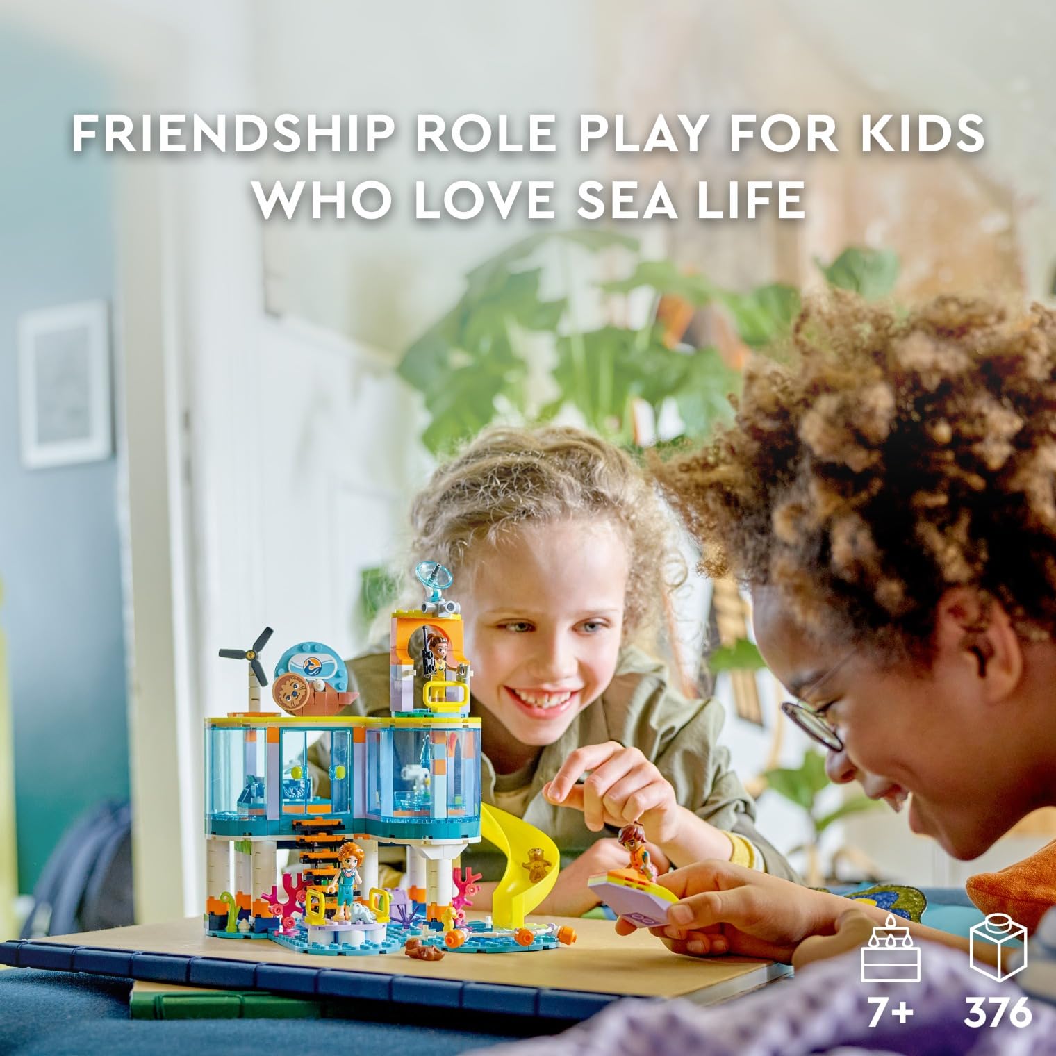 LEGO Friends Sea Rescue Center 41736 Building Toy for Ages 7+, with 3 Mini-Dolls, 2 Otters, a Seahorse, Turtle and Water Scooter, a Great Birthday