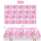 4 Pieces Outer Space Girls Birthday Table Cloth 54'' x 108'' Pink Space Table Covers for Astronauts Theme Girls Baby Shower 1st 2nd 3rd 4th 5th
