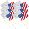 Small Paper Color Your Own American Flags - 8 1/2" x 6" on 13 3/4" - 12 Pc.