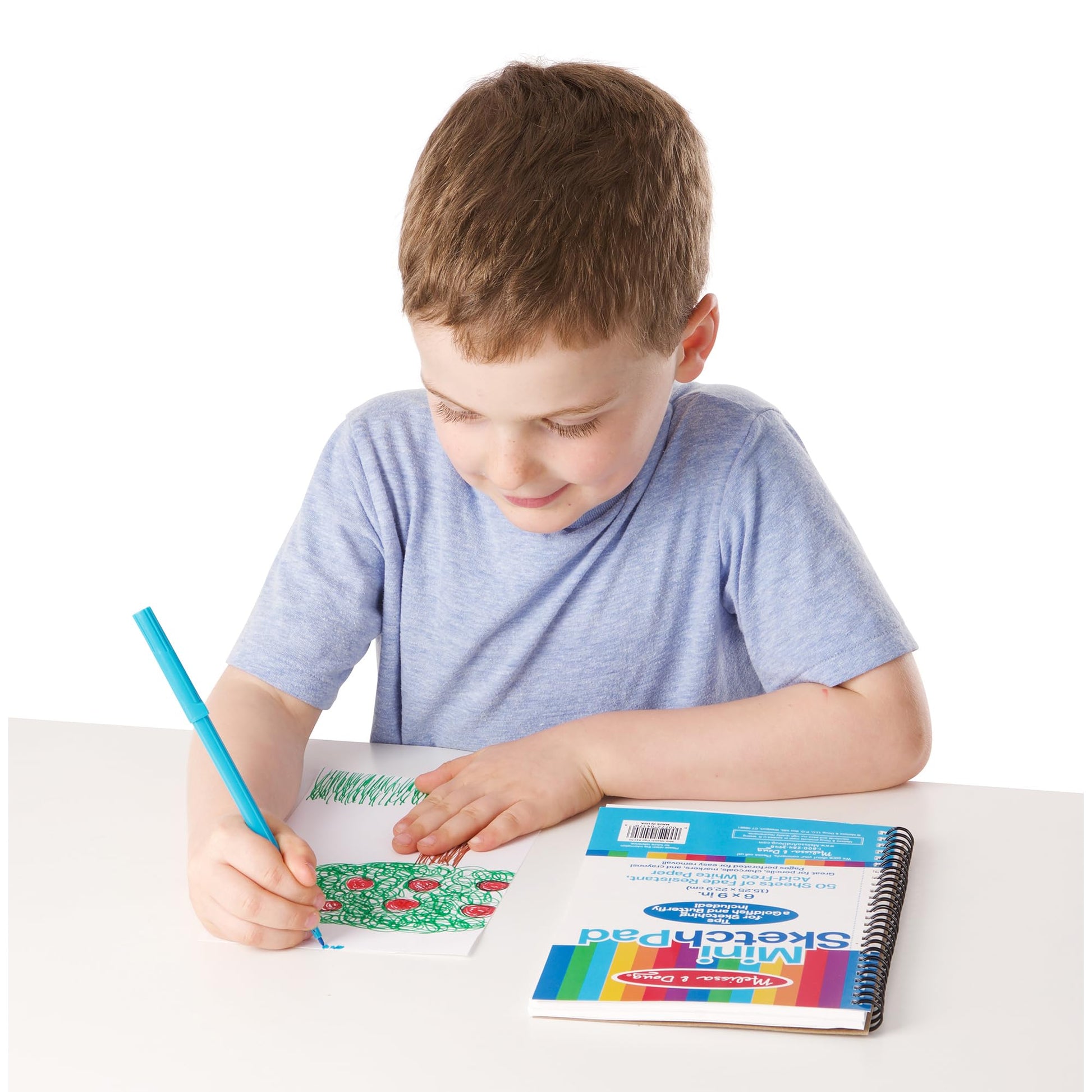 Melissa & Doug Mini-Sketch Spiral-Bound Pad (6 x 9 inches) - 4-Pack Sketch Book for Kids, Kids Drawing Paper, Drawing and Coloring Pads