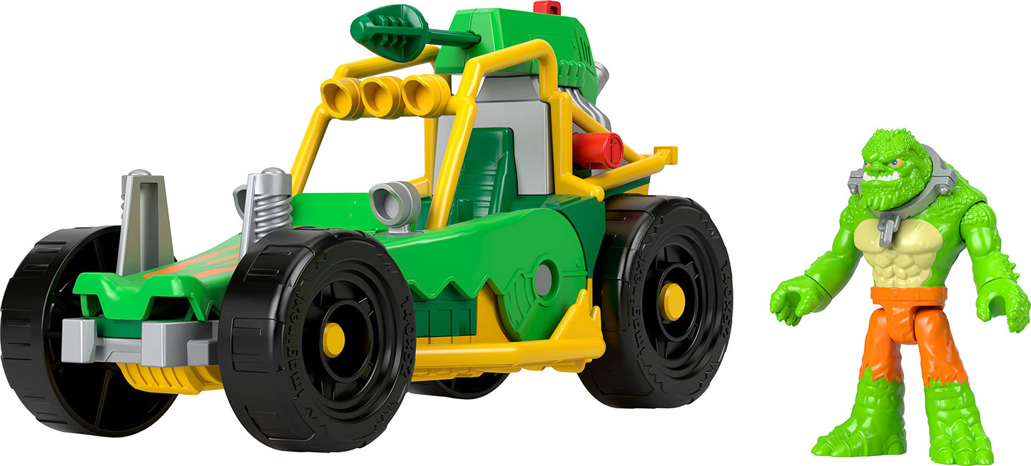 Fisher-Price Imaginext DC Super Friends Toy Killer Croc Figure & Buggy Car with Projectile Launcher for Pretend Play Kids Ages 3+ Years