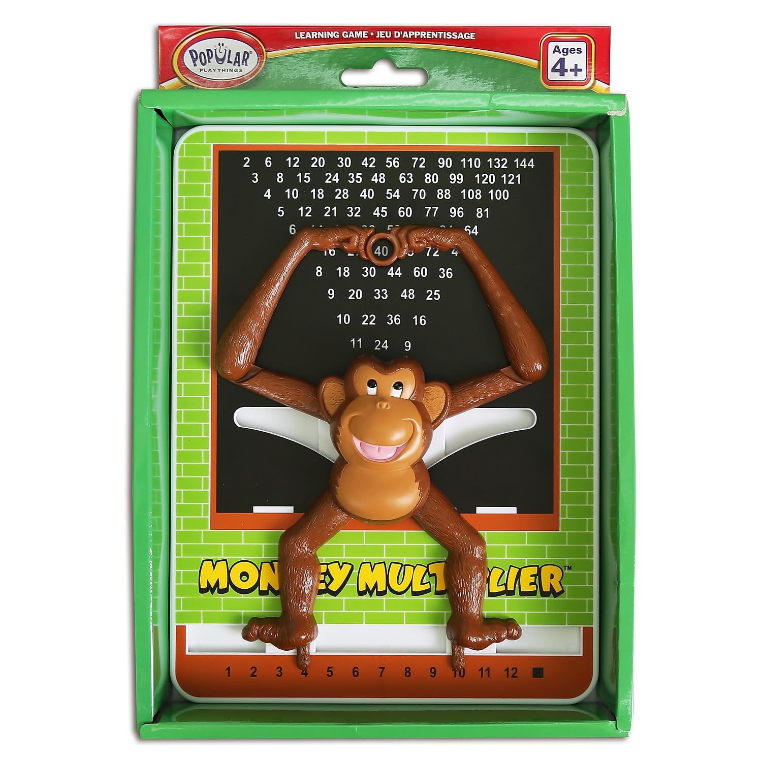 Popular Playthings Monkey Multiplier Learning Toy, Multiplication Table Chart Game, Hands-On Practice Tool, Gifts for Kids Ages 4 & Up