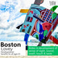Baby Jack & Co 8x8” Learning Lovey Boston Massachusetts Tag Toys for Babies - Baby Crinkle Toys - Soft & Safe - Learn USA Cities and Shapes - Ideal