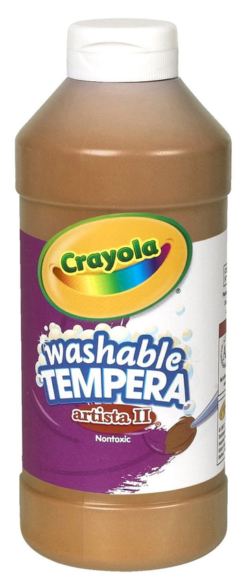 Artista II Washable Tempera Paint, Brown, 16 oz
