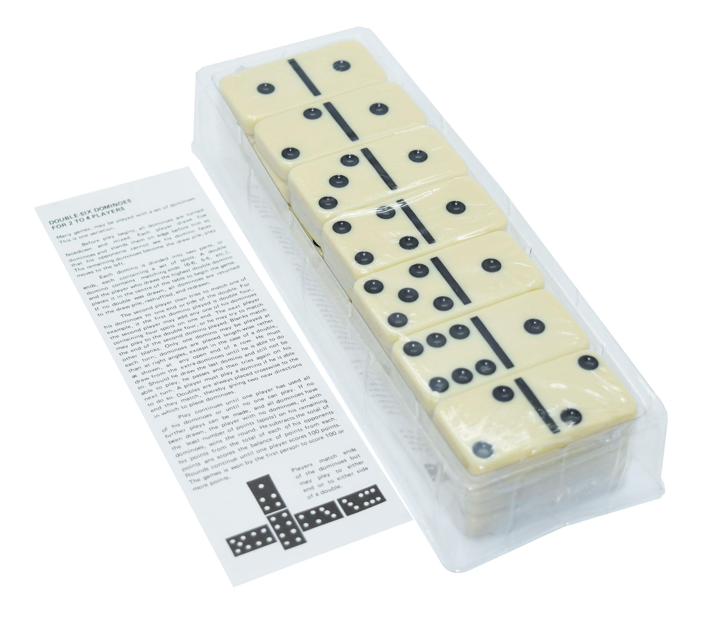 Las Vegas Style Dominoes Double 6 Game Set 28 Tiles