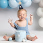 RSOLIET Blue 1st Birthday Hat - 1st Birthday Party Decoration A deep blue party crown Baby's 1st birthday cake smash decoration (1st)