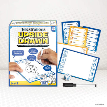 USAOPOLY Telestrations Upside Drawn | Family Board Game & Group Game | Partner Up & Draw Upside Down | Team Game from The Makers of Telestrations |
