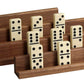 Easy-View Domino Racks for Maximum Visibility and Ease in organizing Your Hand. Solid American Black Walnut