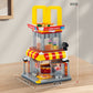 HIGH GODO City Street View Burger Shop Building Set, MOC Creative Model Set Creative Model Toys, Unique Home Decor, Ideas Birthday Holidays Toy Gift