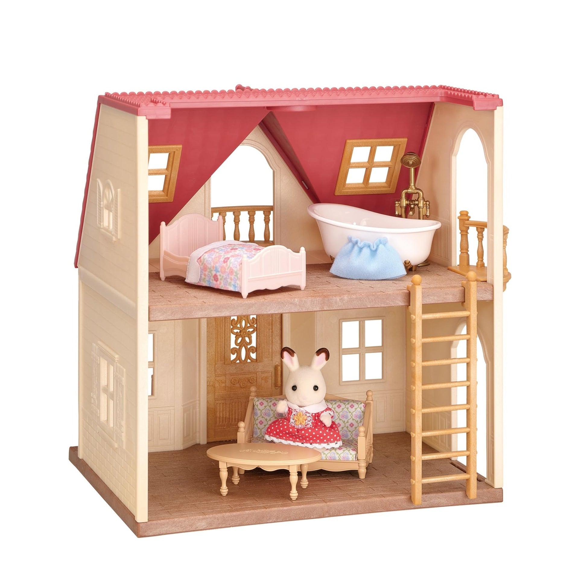 Calico Critters - Red Roof Home - Cozy Cottage - 2026 Edition Dollhouse - Kids Pretend Play House, Miniature Home Playset, Expandable Design, Ages 3+