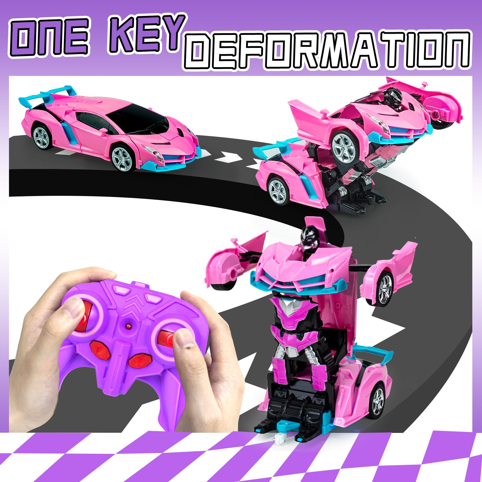 Bloolilies Rc Cars, 1:18 Remote Control Car Toys for Kids Birthday Gifts